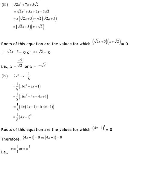 Ncert Solutions For Class 10 Maths Chapter 4 Quadratic Equations Aglasem Schools