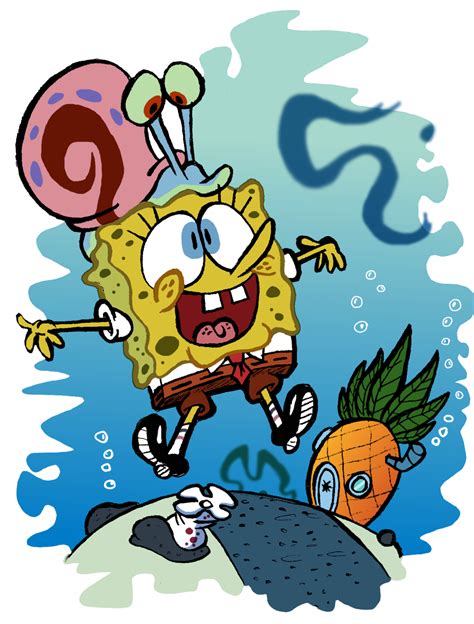 Spongebob And Gary Spongebob Drawings Spongebob Squarepants Tv Show