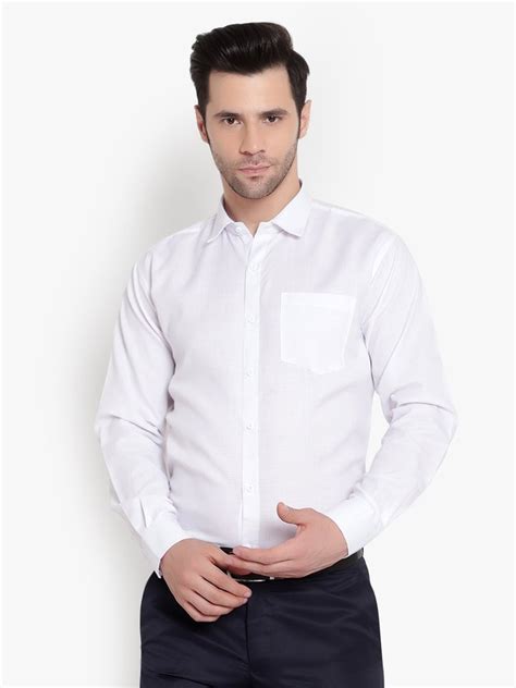 Plain Men White Polyester Formal Shirt Full Sleeves At Rs 175 In Bhilwara