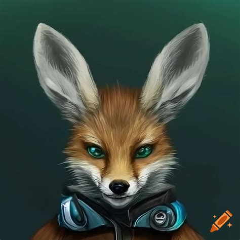 Realistic Fantasy Artwork Of A Female Deer Fox Hybrid In A Sci Fi Jacket On Craiyon