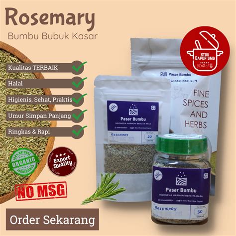 Jual Pasar Bumbu Daun Rosemary Kering Italian Herbs Seasoning Dried