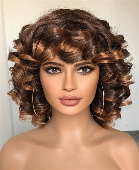 Annivia X Short Afro Curly Wigs With Bangs For Women Kinky Curly Hair Wig Big