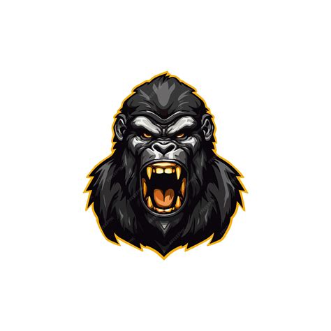 Premium Vector Angry Gorilla Mascot Logo Black Gorilla Head Mascot