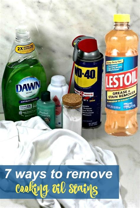 how to get rid of cooking oil stains on clothes
