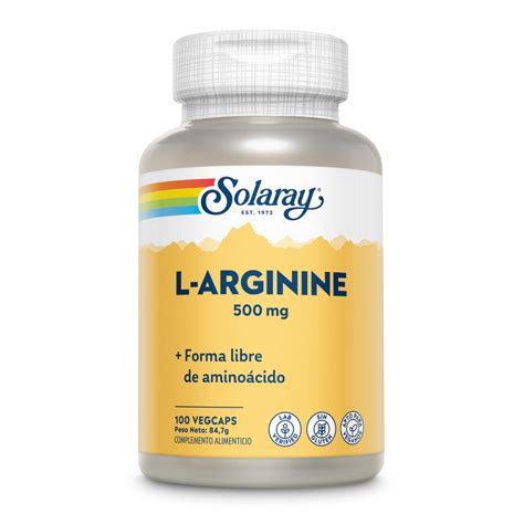 ARGININA 500 MG 100 CAP SOLARAY