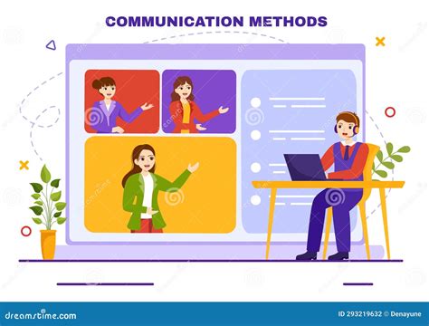 Communication Methods Vector Illustration With Team Referral Marketing Project Management