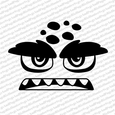 16 Monster Faces Outlines Cricut Svg Png Bundle Monsters Svg Monster