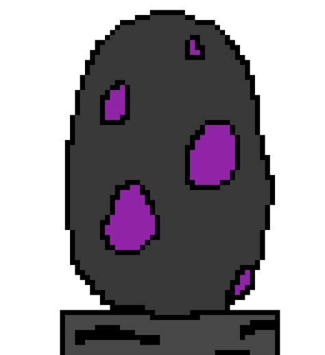 Pixel Art Minecraft Dragon Egg : Dragon egg is an illustration i ...