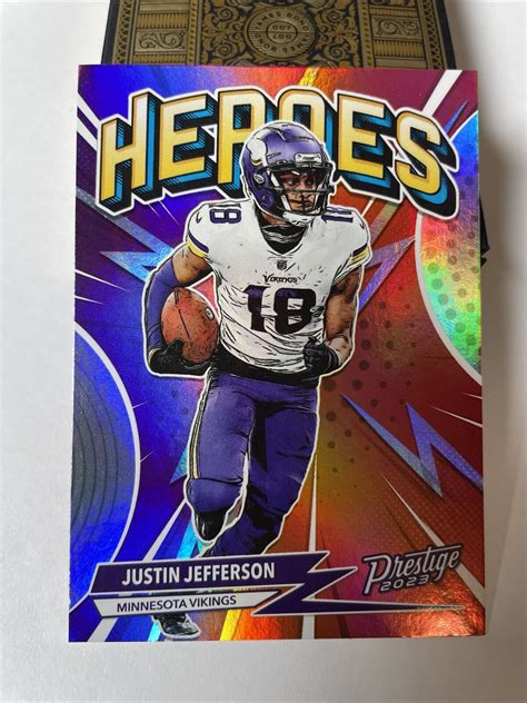 Panini Prestige Football Justin Jefferson Holo Heroes Insert H