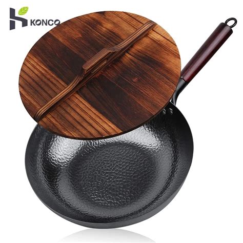 Konco Iron Woks Chinese Traditional Stir Fry Pans Handmade Iron Pot Non