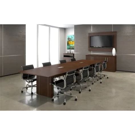 Brown Rectangular Wooden Conference Table Warranty Months Seating