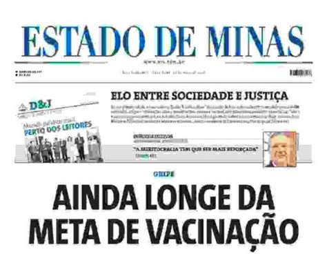 Confira A Capa Do Estado De Minas Do Dia