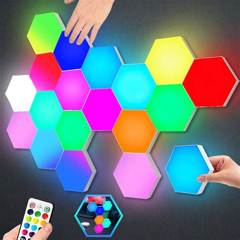 Buy Hexagon Lights With Remote Control Smart LED Wall Light Panels