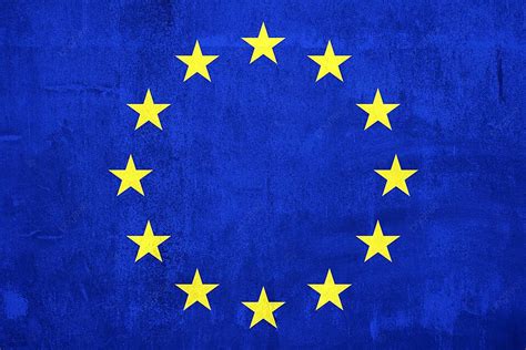 Cement Wall Paint Euro Flag Wall Europe Union Photo Background And