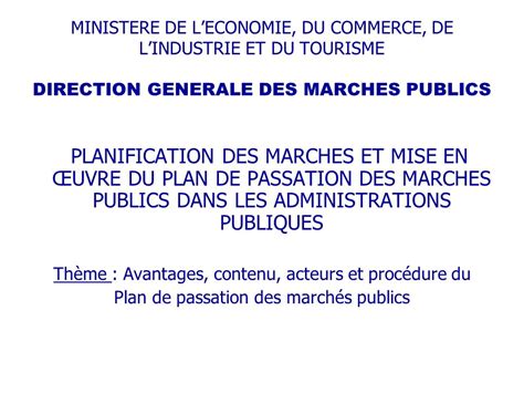 Ministere De Leconomie Du Commerce De Lindustrie Et Du Tourisme