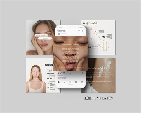 Skincare Coach Instagram Template Esthetician Post Coaching Templates Social Media Posts