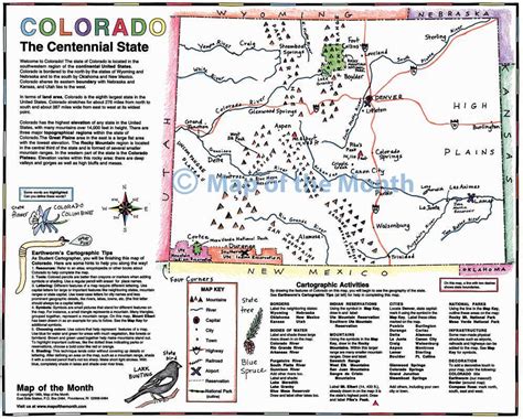 Colorado Map - Maps for the Classroom