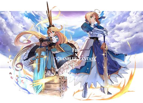 Hd Wallpaper Anime Crossover Armor Blonde Blue Eyes Charlotta