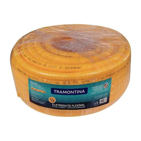 Eletroduto Tramontina de PVC Flexível Corrugado 20mmx50m Amarelo 57505