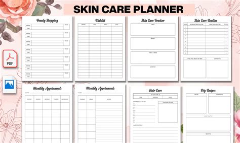 Printable Skin Care Planner Graphic By Mehedi Hasan Creative Fabrica