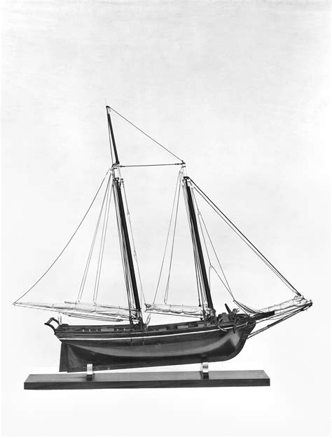 Rigged Model Of Codfishing Schooner David R Proctor National Museum