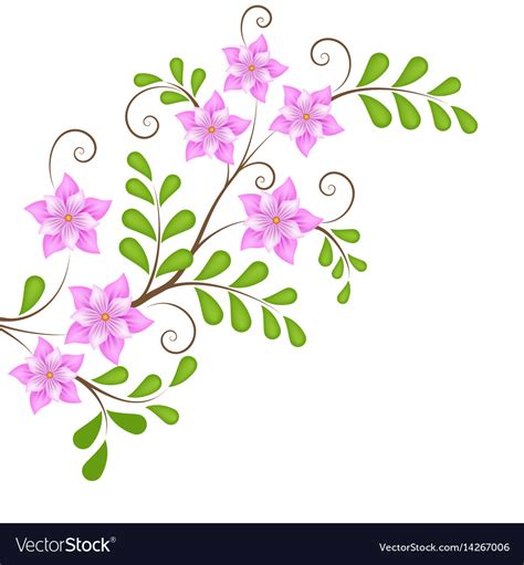 Floral design element for page decoration flowers Vector Image