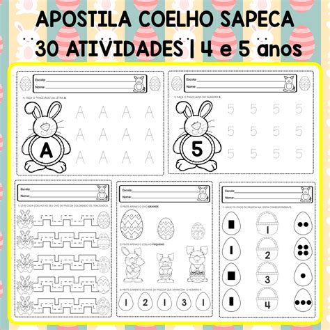 APOSTILA PARA O MATERNAL 2 E PRÉ 1 COELHO SAPECA Loja ABC da