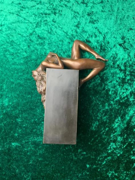 ART DECO LADY Bronze Sculpture Michelle Nude Statue Naked Figure