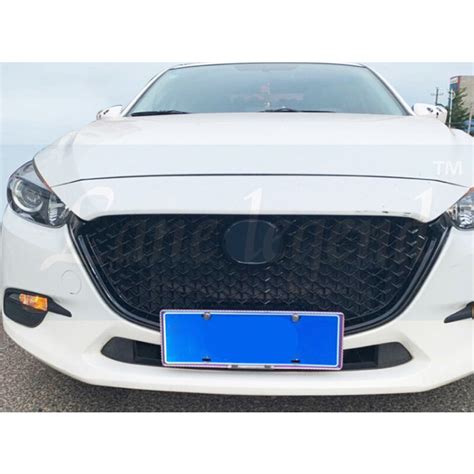 For Mazda Axela Gloss Black Honeycomb Grille Abs Front