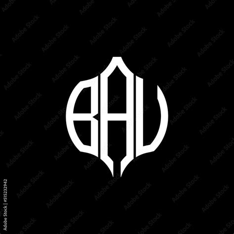 BAU letter logo. BAU best black background vector image. BAU Monogram ...