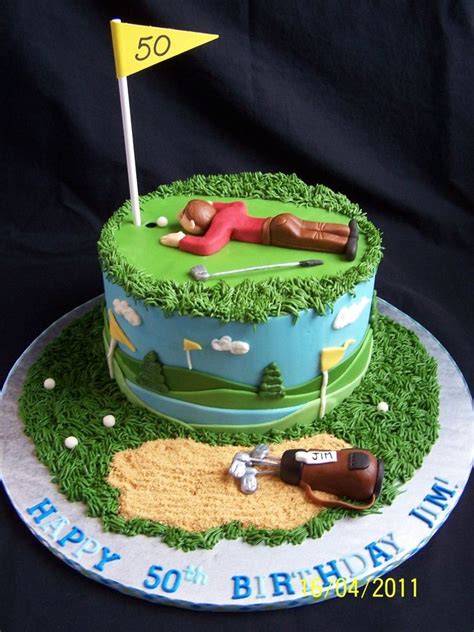 Golf Themed Birthday Cake