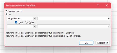 Excel Filtern Excel Hilfe Ch