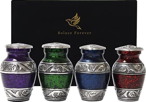 Small Urns Keepsake Mini Cremation Urns Set Of 4 With Premium Box