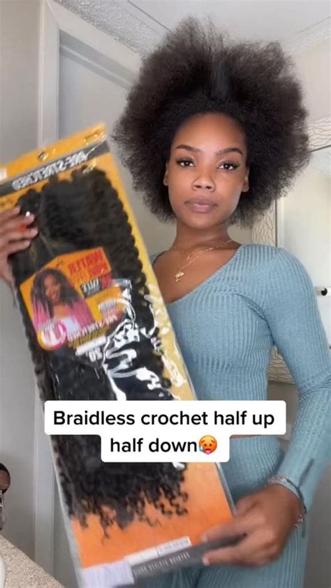 Braid Less Crochet Half Up Half Down Hairstyles For Black Women