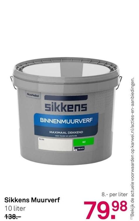 Sikkens Muurverf 10Liter Aanbieding Bij Karwei