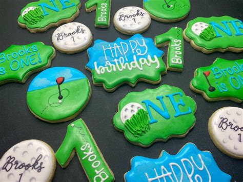 Hole In One Golf Cookies First Birthday Customized Cookies Etsy