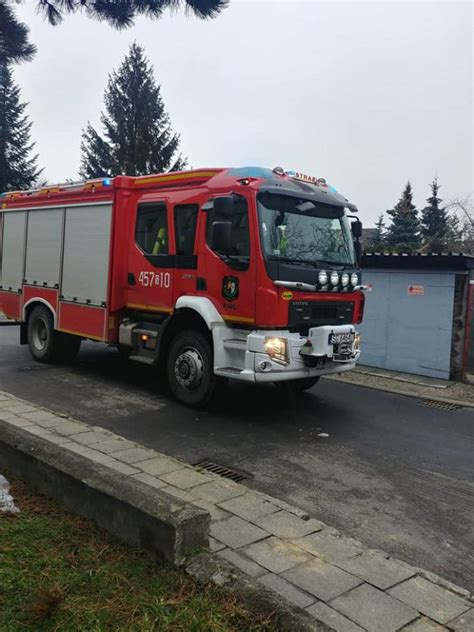 OSP Gliwice Bojków Pożar sadzy w przewodzie kominowym IKNW iKnurów pl