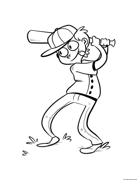 printable baseball player coloring pages for kids