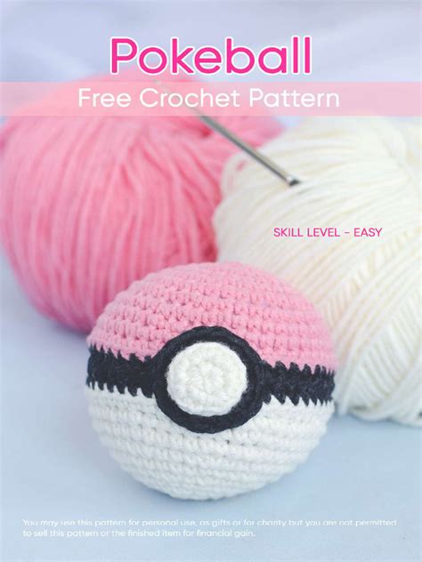 Crochet Pokemon Pokeball Amigurumi PDF Pattern | PDF