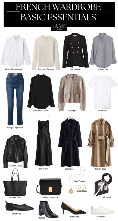 French Wardrobe Basics French Capsule Wardrobe Classic Wardrobe French Minimalist Wardrobe