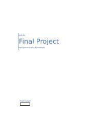 Final Project Docx Qso Final Project Management Science