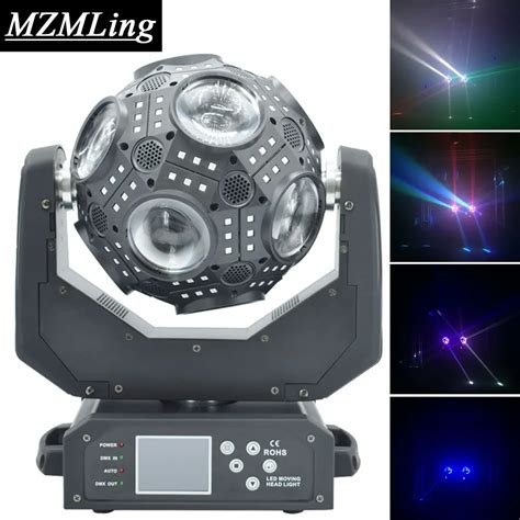 Upgrade 12x20w RGBW 4in1 LED Beam Light Extra 180pcs RGB 3in1 Football