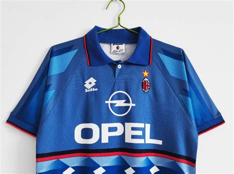 CAMISA RETRÔ MILAN 1995 96 AZUL FUT RETRO