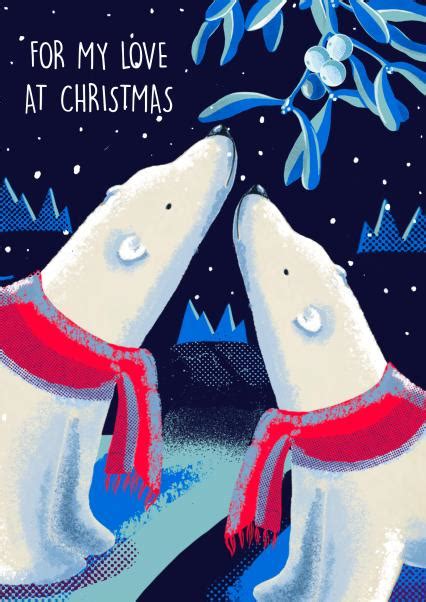 Cute Christmas Card Polar Bear My Love Thortful