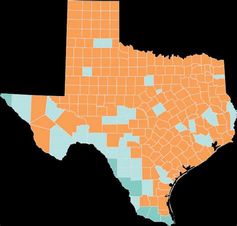 Download Texas County Map Color Coded | Wallpapers.com