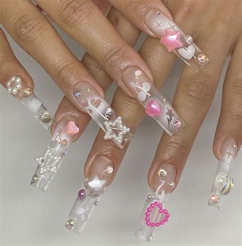 Pin By Milubonura On Nails Long Acrylic Nails Pretty Gel Nails