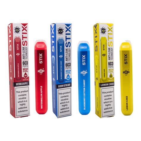 Pop Hit Stix Disposable Vape 600 Puffs Buy In Bulk