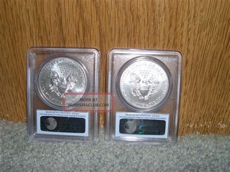 Two W Silver Eagle First Strike Pcgs Ms Struck At West Point