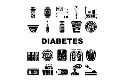 Diabetes Ill Treatment Collection Icons Graphic By Sevvectors