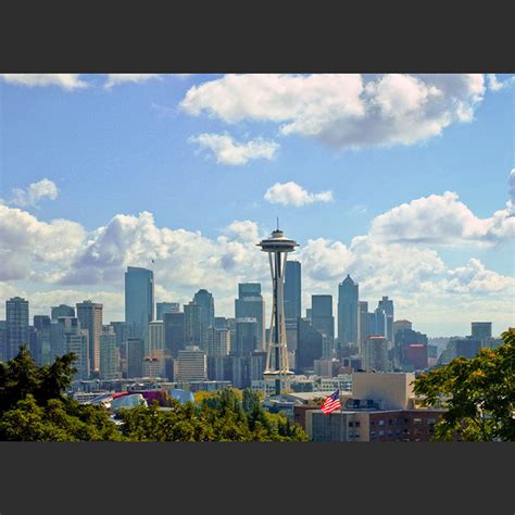 Queen Ann View of Seattle Skyline - BJ Card Company